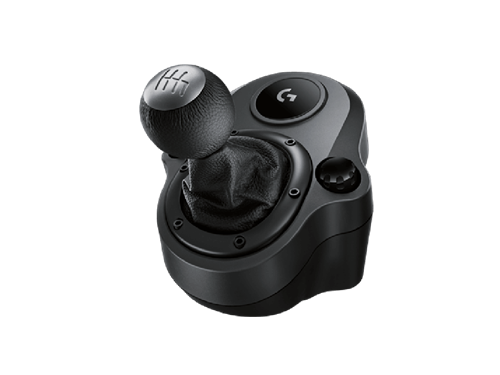 941-000130 - Computech-Solutions Black racing-style manual gear shifter with a leather boot mounted on a compact base.