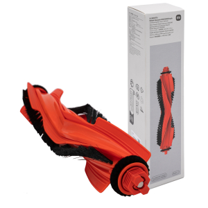 BHR083LGL_Xiaomi-Robot-Vacuum-Brush-H40-S40_wr_01jpg - Computech-Solutions Robot vacuum brush tool in red next to its packaging box, highlighting replacement part for cleaning bristles on a Xiaomi vacuum.