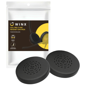 Packaging for Winx Call Pro 2 ANC headset ear pads with two black ear cushions visible