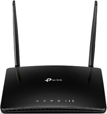 ARCHER MR402 ComputechSolutions Black TP-Link wireless router with two external antennas and front-status LEDs.