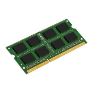 Desktop RAM memory module (DIMM) with a green circuit board, eight black memory chips, and a gold edge connector.
