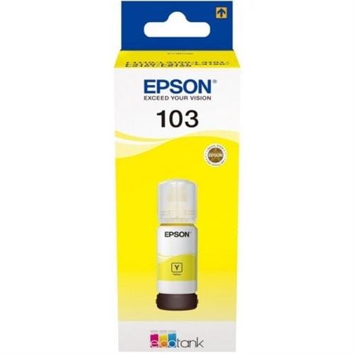 C13T00S44A - Computech-Solutions Epson 103 yellow ink cartridge in yellow-and-white packaging with 'Y' label on bottle cap