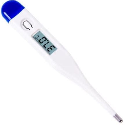 CS12917 ComputechSolutions Digital thermometer with blue tip showing 37.2°C on its LCD display.