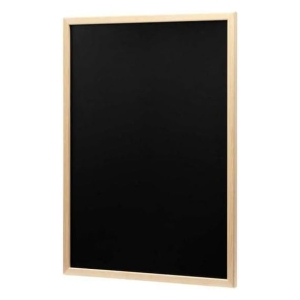 Blank black chalkboard with a light wooden frame I mounted for writing