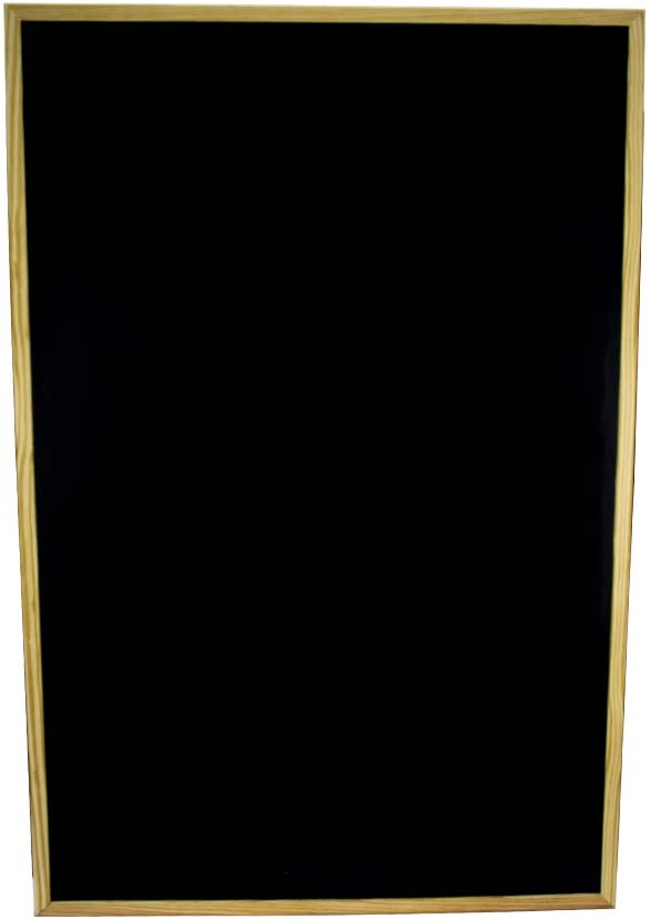 CSY-0634-12 - Computech-Solutions Blank black chalkboard with a light wooden frame.