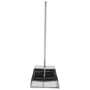CSY-7982-33 - Computech-Solutions Chrome floor mop stand: tall vertical pole attached to a square chrome base, used to hold a mop or broom when not in use.