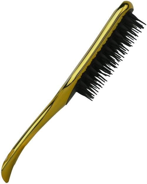 CSYSJ38634GLD ComputechSolutions Gold-toned handheld hairbrush with black bristles