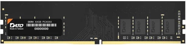 DDR4-PC3200-16GB - Computech-Solutions Black DDR4 RAM module with a gold edge connector, ADATA branding on a left-side label, and several memory chips along the right side, used in PCs