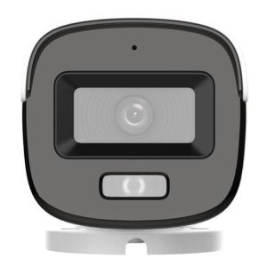 DS-2CE10DF0TLFS 28MM - Computech-Solutions Webcam on a stand: square dark-gray body with a central lens and a small status light above.