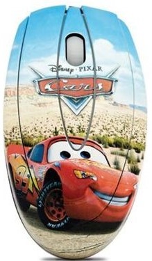DSY-MO111 - Computech-Solutions Decorated computer mouse featuring Lightning McQueen from Disney Pixar Cars on a desert background.
