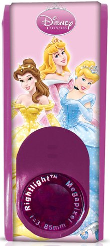 DSY-WC312 - Computech-Solutions Disney Princess nightlight packaging featuring Belle, Aurora, and Cinderella on a pink background, with a purple plug-in nightlight at the bottom.