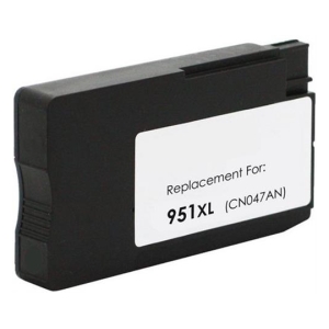 Black 951XL ink cartridge for printer, label reads Replacement For: 951XL (CN047AN)