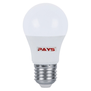 GA557E - Computech-Solutions White standard light bulb with a metal screw base and a PAYS logo on the body.