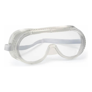GOG001 - Computech-Solutions Clear protective safety goggles with an adjustable strap and foam seal, designed to shield eyes from hazards