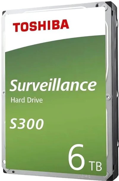 HDKPB06Z0A02S - Computech-Solutions Toshiba Surveillance Hard Drive S300, 6 TB, green label on a metal drive casing.