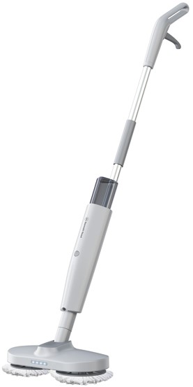 HVC702 - Computech-Solutions Steam mop with long handle and rotating microfiber mop head for floor cleaning.