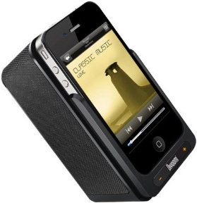 IFIT-4 BLACK - Computech-Solutions Black handheld music player at an angle, screen showing album art and playback controls.