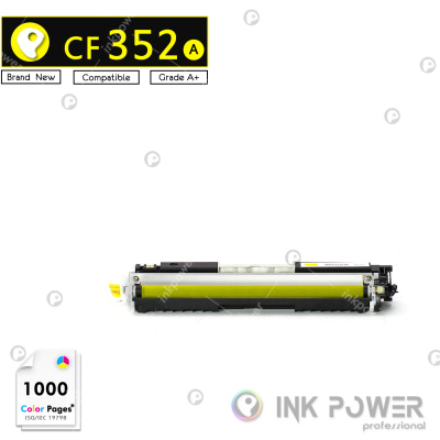 IP352A - Computech-Solutions Yellow CF352A toner cartridge for color printers, ~1000 pages yield, shown with branding labels