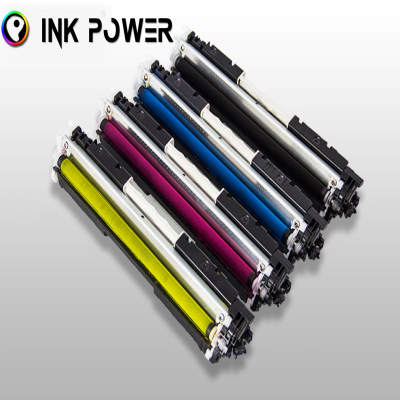 IP353A - Computech-Solutions Row of colored printer ink cartridges (yellow, green, magenta, blue, cyan, black) arranged diagonally, with an 'INK POWER' logo in the top-left corner.