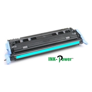 Cyan toner cartridge for a laser printer with Ink-Power branding on a white background.