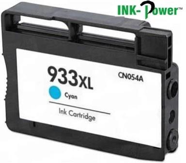 IP933XLC - Computech-Solutions Cyan 933XL ink cartridge with label and Ink-Power logo (CN054A).
