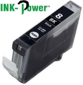IPC8BK - Computech-Solutions Black ink cartridge labeled 8 BK for printer, from INK-Power set.