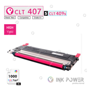 Magenta high‑yield toner cartridge for a color laser printer, up to 1000 pages (XL); product branding visible.