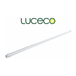 Luceco LED tube light on a white background, shown diagonally from bottom left to top right.