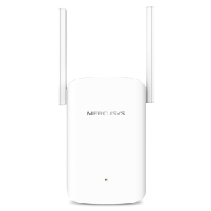 ME60X - Computech-Solutions Mercusys white dual-antenna Wi‑Fi range extender with a green status LED on the front.
