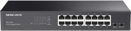 MS116GS - Computech-Solutions Mercusys 16-port gigabit Ethernet switch with RJ-45 ports and front LEDs.