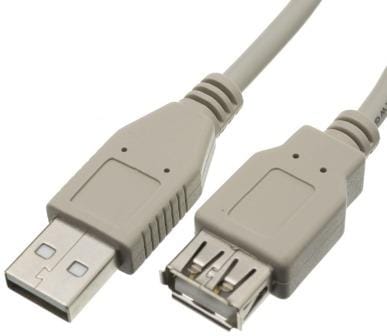 OPPDCUSB2MA-AF - Computech-Solutions USB-A to USB-B printer data cable with beige connectors side by side
