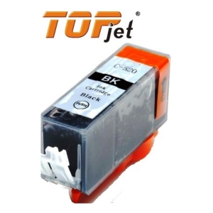 TJ-520BK - Computech-Solutions TOPjet black ink cartridge (BK) with orange protective cap, ready for installation