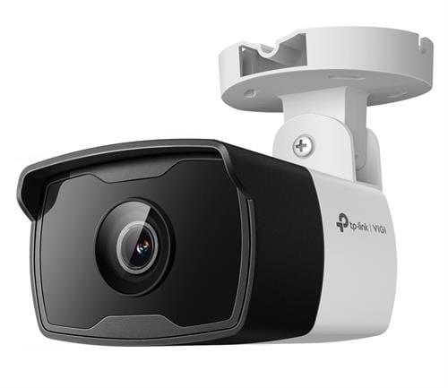 VIGIC330I4MM ComputechSolutions Outdoor security camera mounted on a white bracket, black lens housing facing forward.