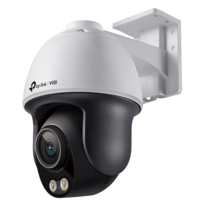 White wall-mounted dome security camera with black lens and two infrared LEDs