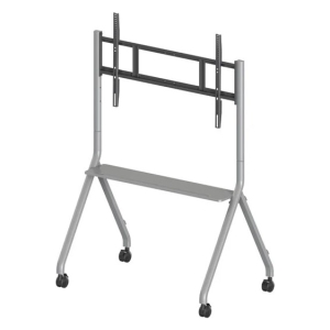 WH3315 - Computech-Solutions Mobile stand on four legs with caster wheels and an adjustable wall-mount bracketing system for a flat-panel display or monitor.