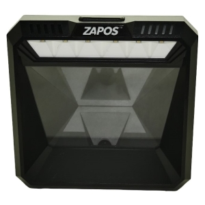 ZAPOS black rectangular LED work light with a large front window edge-to-edge glass panel.