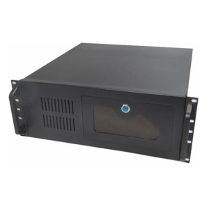 CSF018 - Computech-Solutions Black rack-mount server chassis with front drive bay and ventilation slots viewed from an angle.
