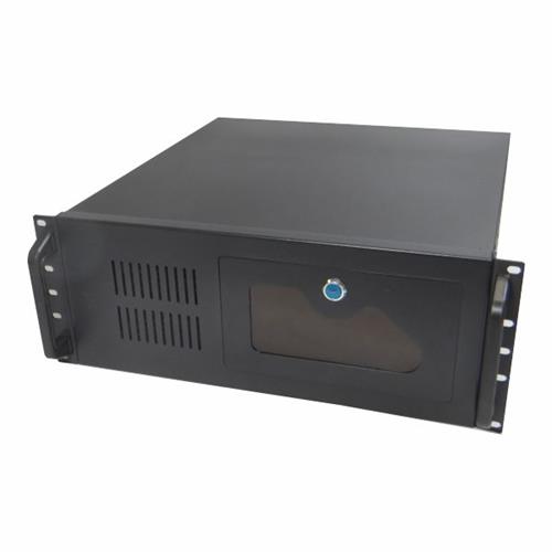 CSF018 - Computech-Solutions Black rack-mount server chassis with front drive bay and ventilation slots viewed from an angle.