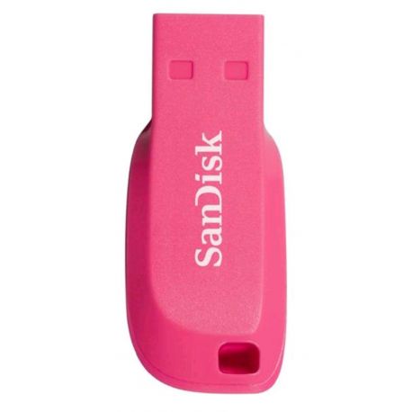 SDCZ50C-016G-B35PE - Computech-Solutions Pink SanDisk USB flash drive photographed from the top, showing the USB connector end and branding on the body