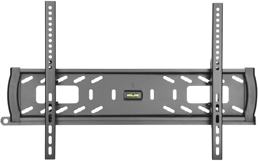 VK-4043-BK - Computech-Solutions Heavy-duty adjustable wall mount bracket for a flat-screen TV with two vertical mounting arms and a center bubble level for alignment