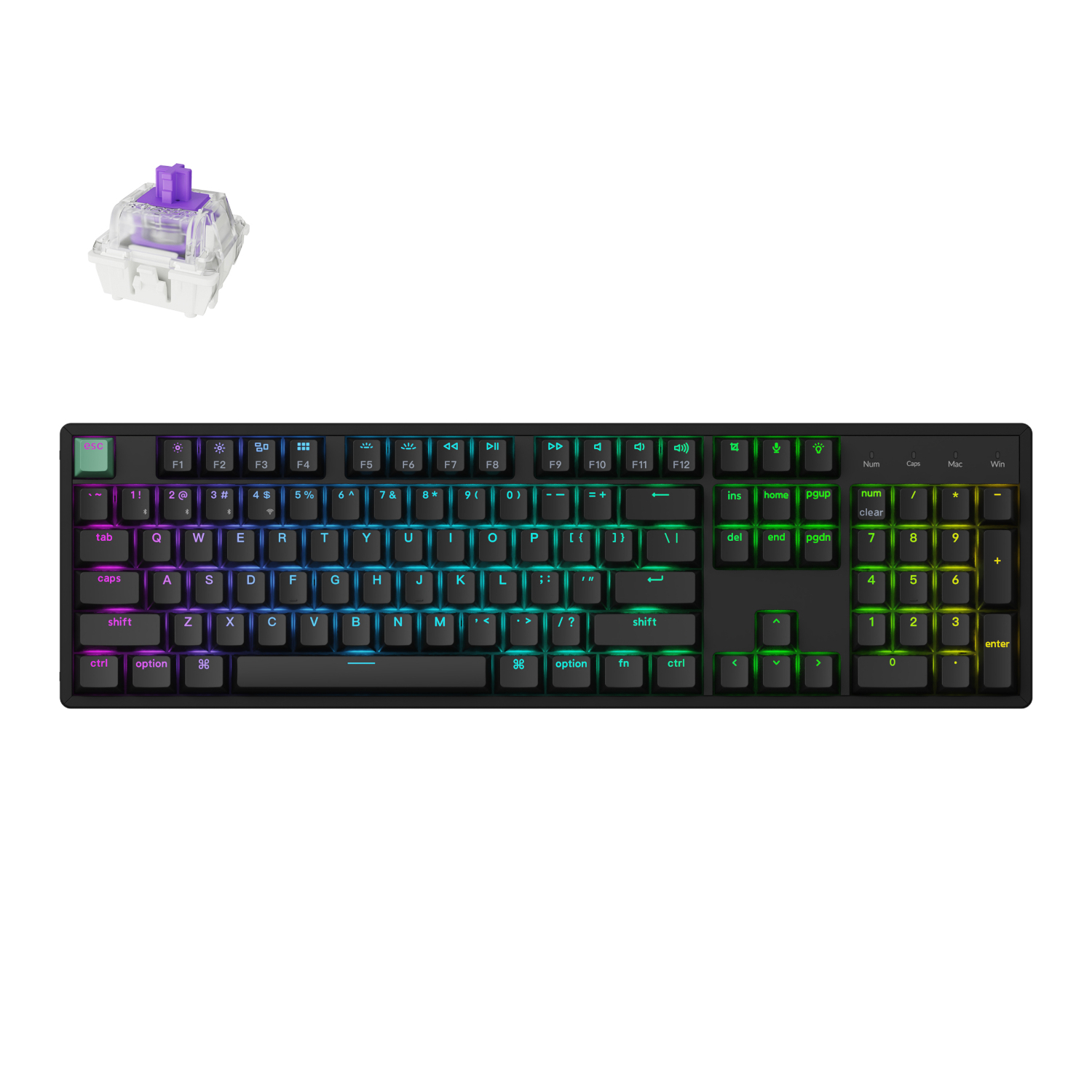 K10H-J1_Keychron-K10-HE-100-Hot-Swap-Gateron-Dbl-Rail-Nebula-Switch-RGB-Wireless-Keyboard--Black_wr_01ajpg - Computech-Solutions