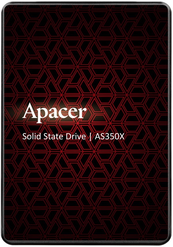 AP1TBAS350XR-1 - Computech-Solutions Apacer solid-state drive AS350X displayed on a red geometric patterned background.