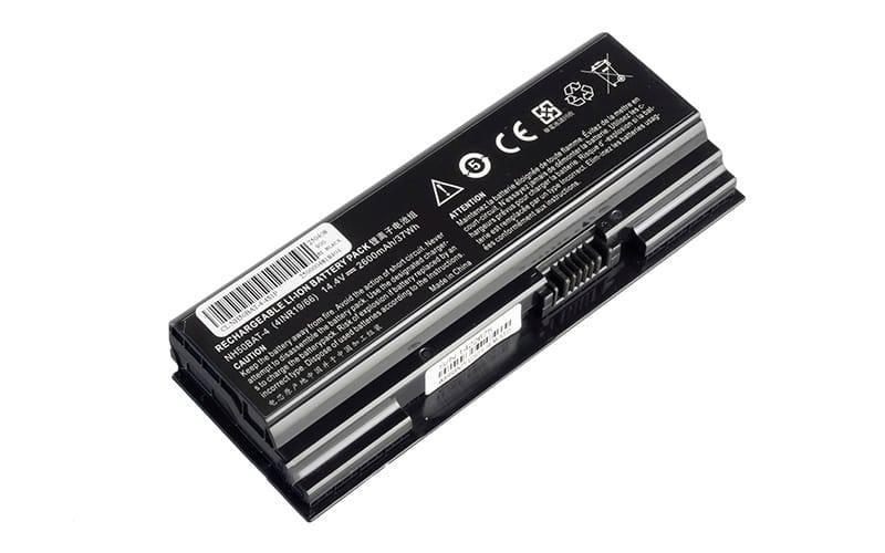 BATGB00401AF ComputechSolutions NH50BAT-4 Gigabyte battery label showing model number and specifications, 14.4V 37Wh