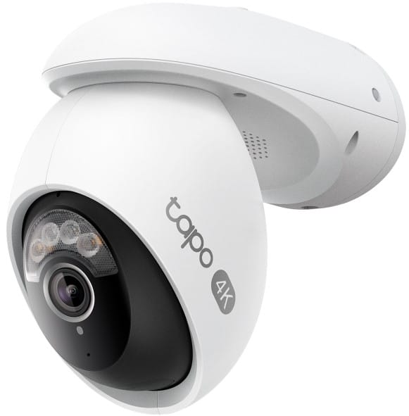 TAPO C560WS - Computech-Solutions White 4K security camera with a dome lens for outdoor surveillance