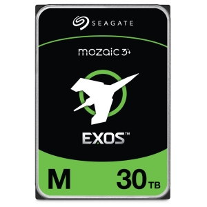 ST30000NM004K_Seagate_Exos_M_30TB_512MB_7200_rpm_SATA__wr_01jpg - Computech-Solutions Seagate Exos 30 TB hard drive with Mozaiq branding, black label and a green curved accent arc.