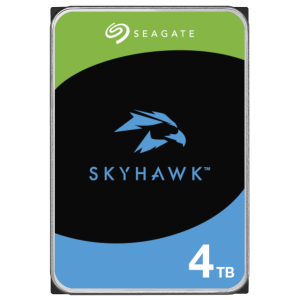 ST4000VX016_Seagate-SkyHawk-Surveillance-4TB-256MB-35-inch-SATA-HDD_wr_01ajpg - Computech-Solutions Seagate SkyHawk 4 TB hard drive with green top and blue logo, surveillance HDD.