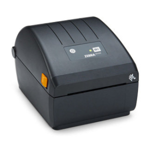 ZD22042-T0EG00EZ - Computech-Solutions Compact Zebra thermal label printer for printing barcodes and shipping labels, black with top cover and orange side latch