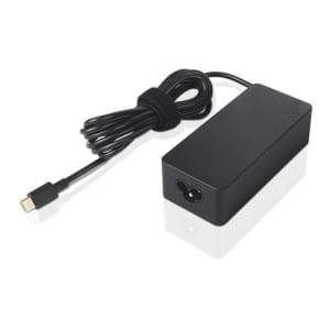 4X20M26275defaultjpg ComputechSolutions Black laptop power adapter with attached long DC cable and USB‑C plug on a white background.