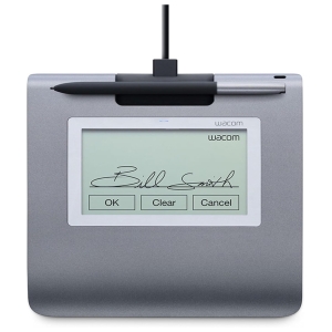 Wacom LCD signature pad featuring a 4.5'' F-STN mono display 320x200 resolution
