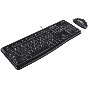 LOGITECH MK120 WIRED DESKTOP COMBO - BLACK. KEYBOARD AND MOUSE COMBO WITH USB